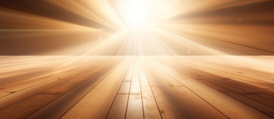 Beautiful background for presentation,wooden floor with Light rays