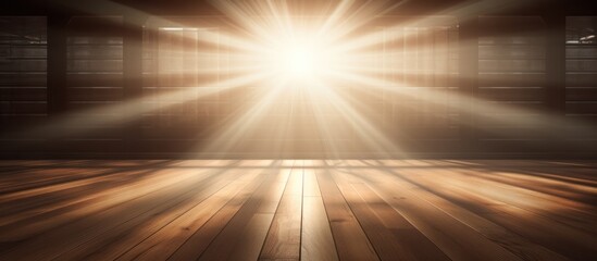 Beautiful background for presentation,wooden floor with Light rays