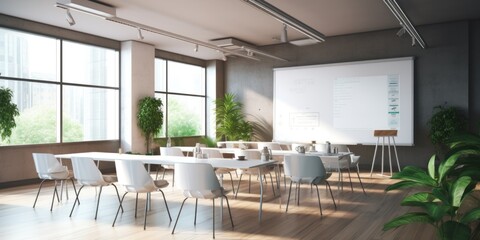 Fototapeta premium Trendy Office Interior with Modern Decor