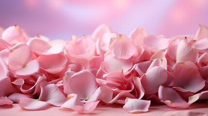 Beautiful swarm of Aesthetic Pink Rose Patels decorative Background_ AI Generated