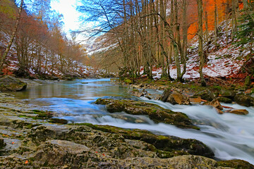 Fototapeta premium Rio Arazas en Otoño 01.Ordesa