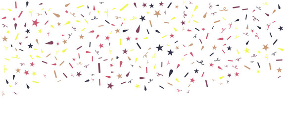 Colorful colourful vector confetti flying randomly banner - obrazy, fototapety, plakaty