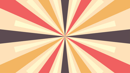 Colorful colourful vector retro sunburst rays background