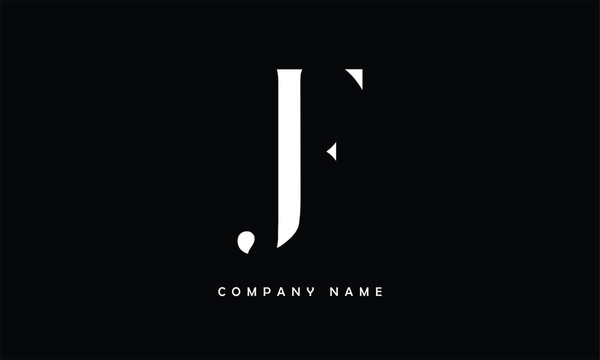JF, FJ, J, F Abstract Letters Logo Monogram