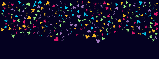 COLOR vector banner vector illustration with confetti