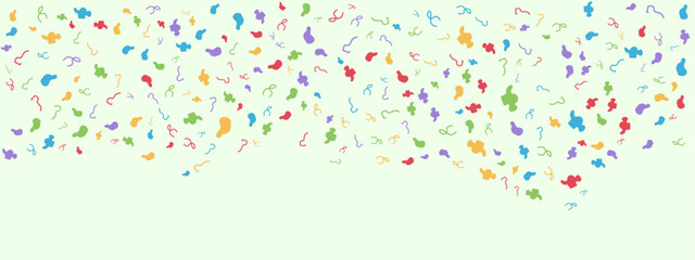 COLOR vector confetti banner with shapes