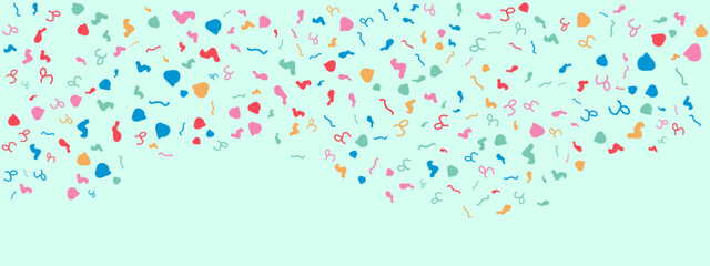 COLOR vector confetti banner with shapes