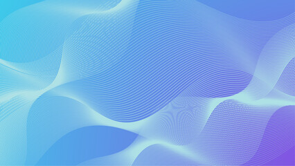 Blue and purple violet vector wave futuristic technology background