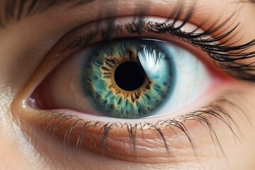 macro human eye. realistic beautiful eye. human eye extreme macro