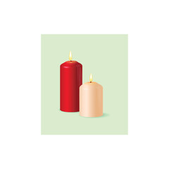 christmas candle vector type icon