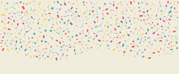 Colorful colourful vector celebration confetti background design banner