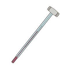 Sommelier Wine Thermometer outline color illustration