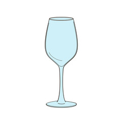 empty glass for white wine