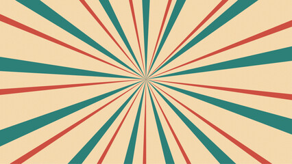 Beige green and red vector classic vintage rays sunburst retro background