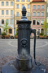 old fountain in warsaw poland