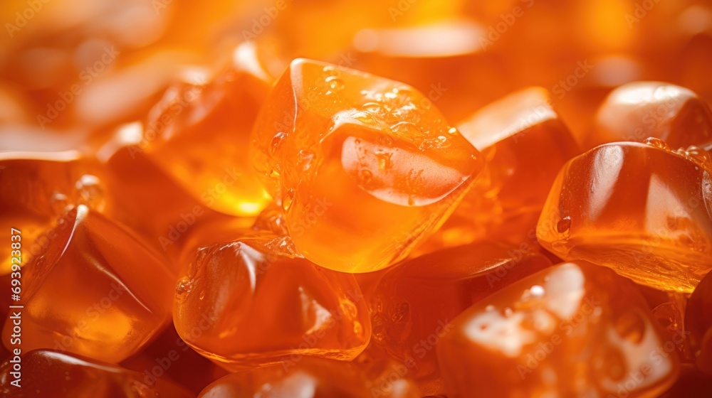 Poster a detailed close-up of a pile of ice cubes. perfect for refreshing summer themes or concepts related
