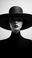 Timeless Chic: Black and White Portraits of Women Adorned with Hats - Monochrome Elegance, Fashion Trends, and Stylish Headwear - A Journey Through Classic Glamour Moments and Modern Vintage Styles.