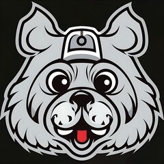 Obraz premium head of a dog illustration, logo