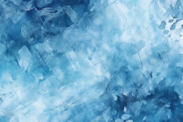 Fototapeta premium Abstract painting featuring blue and white colors. Suitable for various design projects