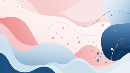  flat colorful abstract watercolor background, in the style of light pink and light navy. Generative ai.
