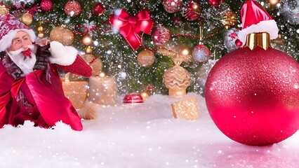 Obraz premium christmas tree and decorations