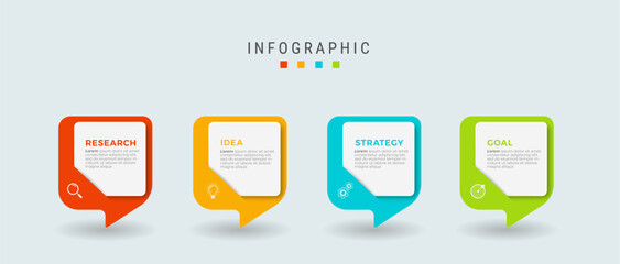 Business infographic template design icons 5 options or steps - obrazy, fototapety, plakaty