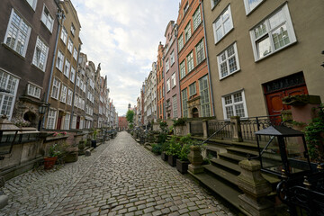 old town street in gdansk poland