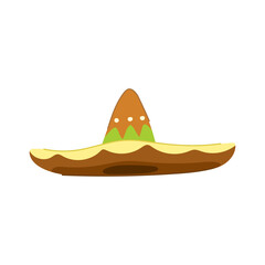 holiday sombrero cartoon. culture celebration, carnival ethnic, festival mariachi holiday sombrero sign. isolated symbol vector illustration