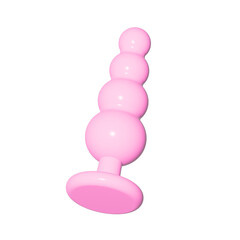 sex toy, pink anal plug icon, 3d design png