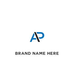 AP logo. A P design. White AP letter. AP, A P letter logo design. Initial letter AP linked circle uppercase monogram logo R letter logo vector design. 