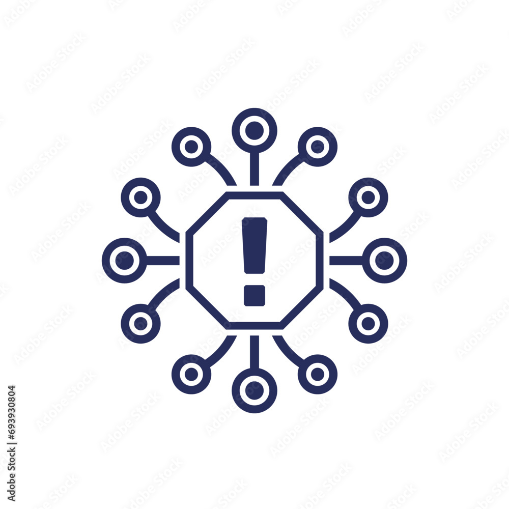 Poster system warning or error icon