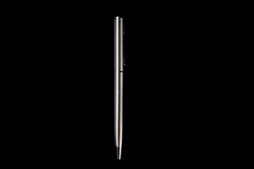 Ball pen luxury. ball pen for signature in business solated on black background