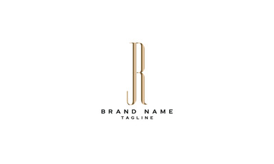 JR, RJ, Abstract initial monogram letter alphabet logo design