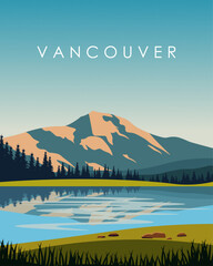 Naklejka premium Vancouver travel poster.