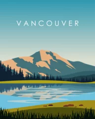 Foto op Plexiglas Vancouver travel poster. © Kristina Bilous