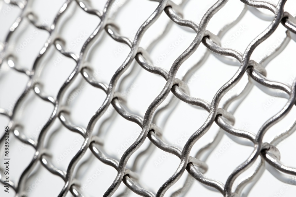 Poster a detailed view of a chain link fence. can be used to depict security, boundaries, or urban environm