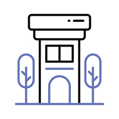 Office building vector design isolated on white background