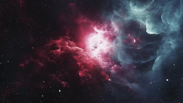 Beautiful space background with flight effect.