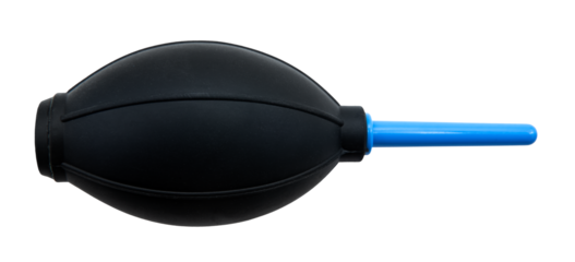 Pear for blowing dust on a white background close-up. Blower