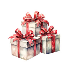 Obraz premium there is a giftbox with a gold bow and flowers