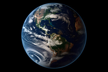 View of planet Earth in outer space