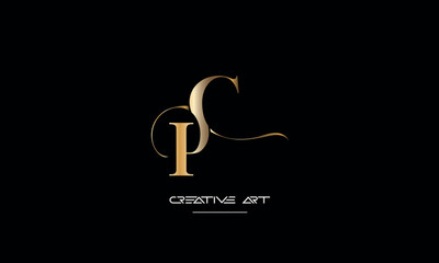 CP, PC, C, P abstract letters logo monogram