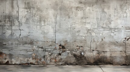 Imperfections mar the solid grey of a concrete wall, symbolizing the fragility of even the most...