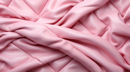Obraz premium Soft and delicate, a rosy silk satin fabric reveals its luxurious texture, enticing the viewer with thoughts of elegant clothing and refined textiles