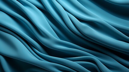 An ethereal swirl of teal and blue threads form an abstract masterpiece, evoking a sense of depth and texture in this mesmerizing fabric close-up