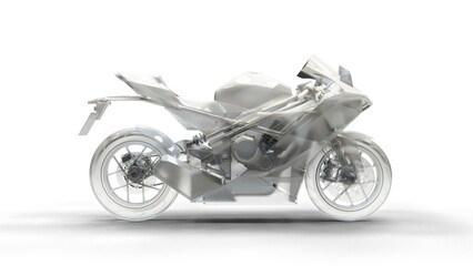 Concept 6 - 3D Motorcycle concept design on a transparent background