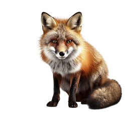 Obraz premium Fox on a light transparent background.