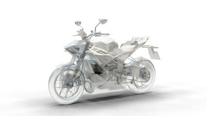 Concept 6 Street - 3D Motorcycle concept design on a transparent background