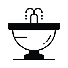 Get your hands on this amazing icon of fountain in modern style, garden water spring decoration