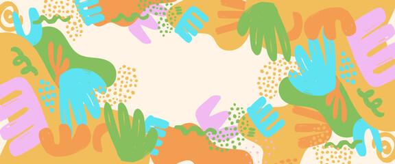 Fototapeta na wymiar Vector illustration modern abstract colorful organic banner
